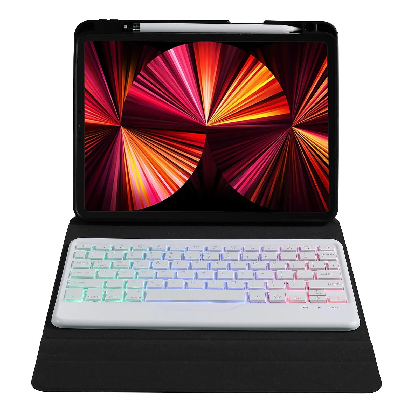 10.2 / 10.5 Inch Bluetooth Keyboard Tablet Case With Triangle Holder & Pen Slot