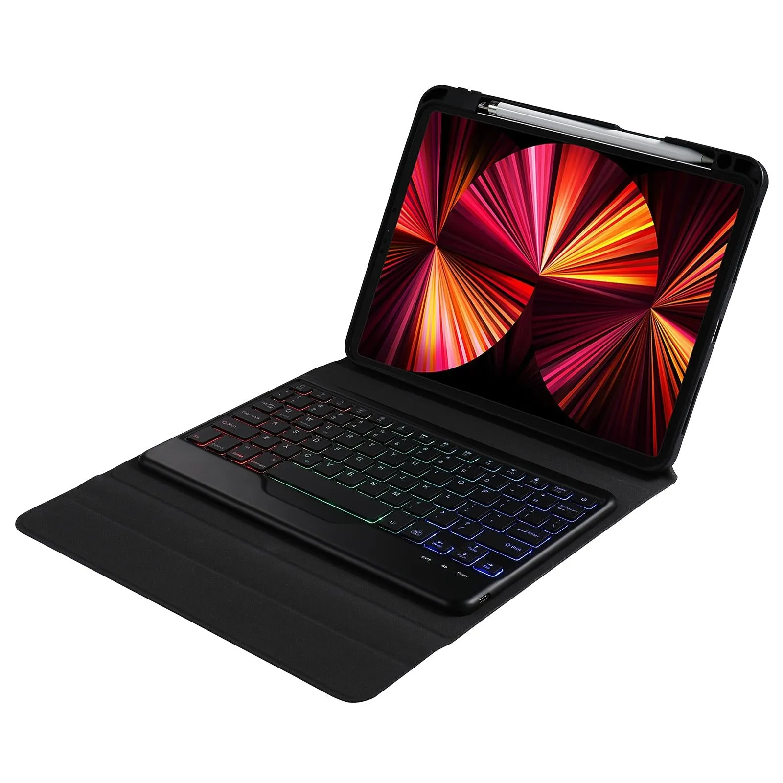 10.2 / 10.5 Inch Bluetooth Keyboard Tablet Case With Triangle Holder & Pen Slot