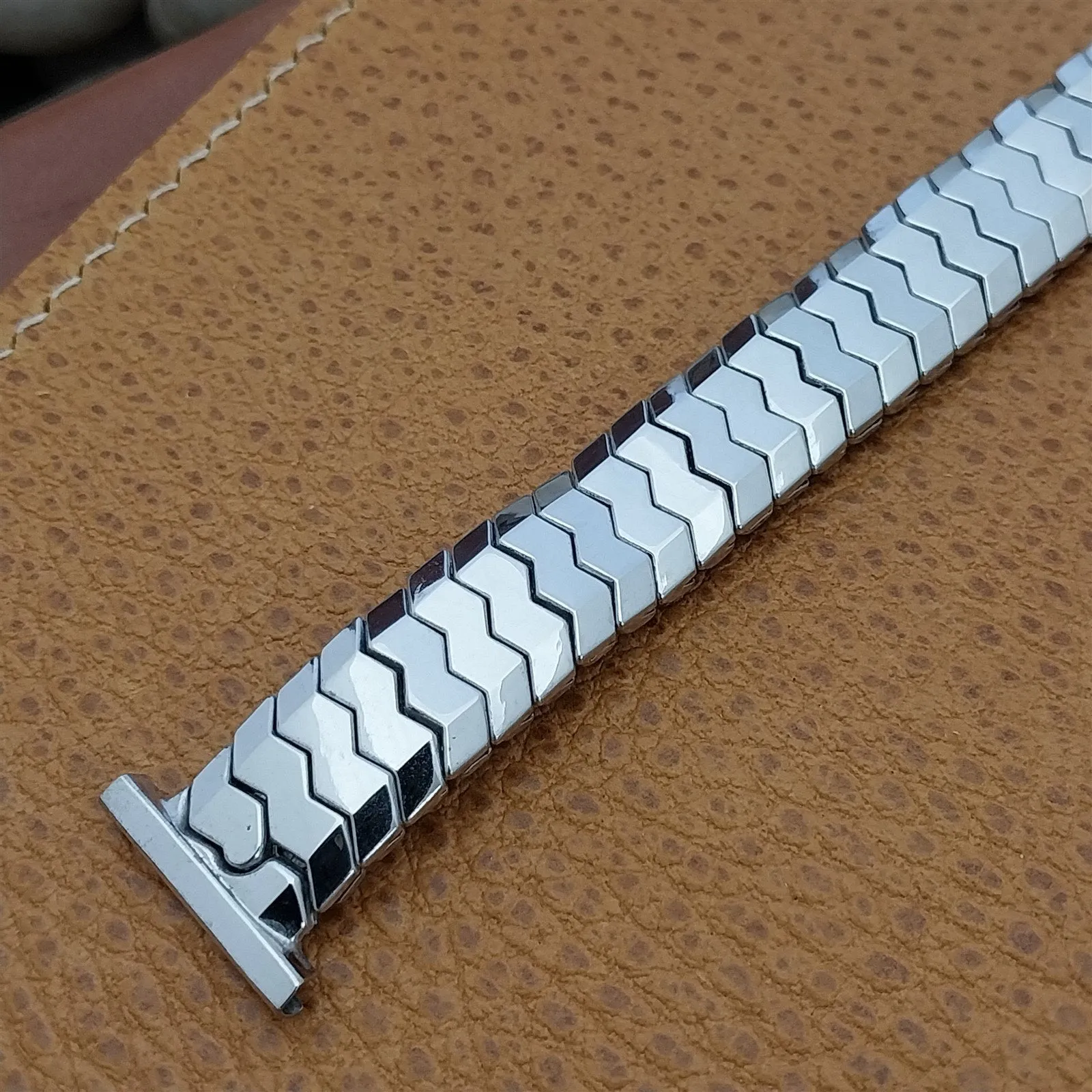 1957 10k White Gold-Filled Speidel Golden Knight USA Unused Vintage Watch Band
