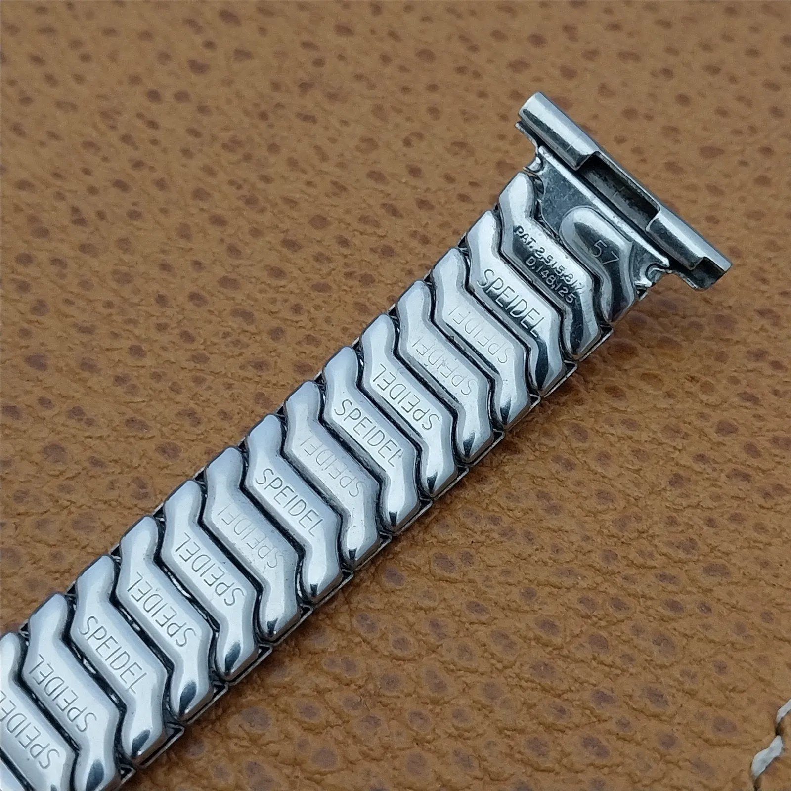 1957 10k White Gold-Filled Speidel Golden Knight USA Unused Vintage Watch Band