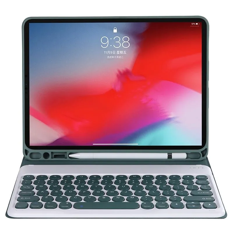 2021 Detachable Bluetooth Keyboard Leather Case For Ipad Pro 11 With Pen Slot & Stand