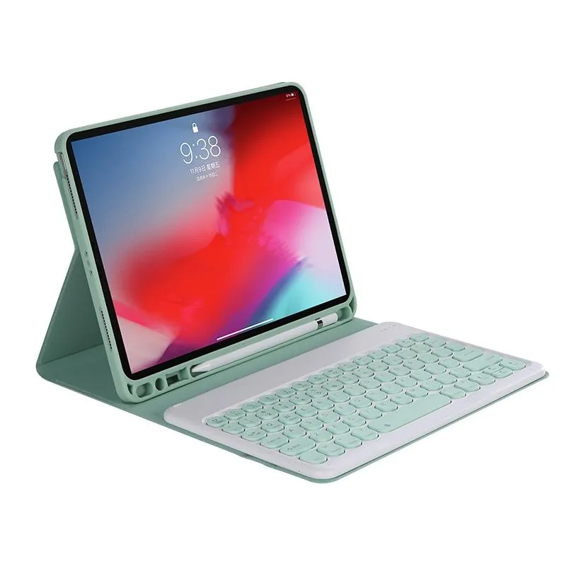 2021 Detachable Bluetooth Keyboard Leather Case For Ipad Pro 11 With Pen Slot & Stand
