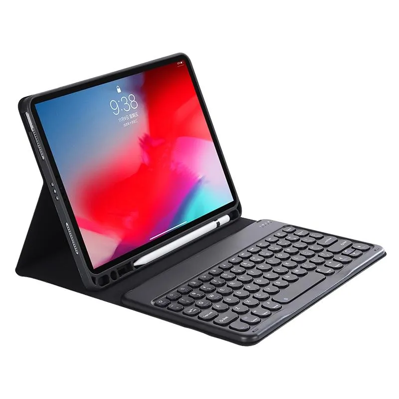 2021 Detachable Bluetooth Keyboard Leather Case For Ipad Pro 11 With Pen Slot & Stand