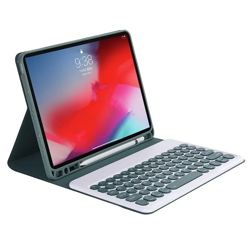 2021 Detachable Bluetooth Keyboard Leather Case For Ipad Pro 11 With Pen Slot & Stand
