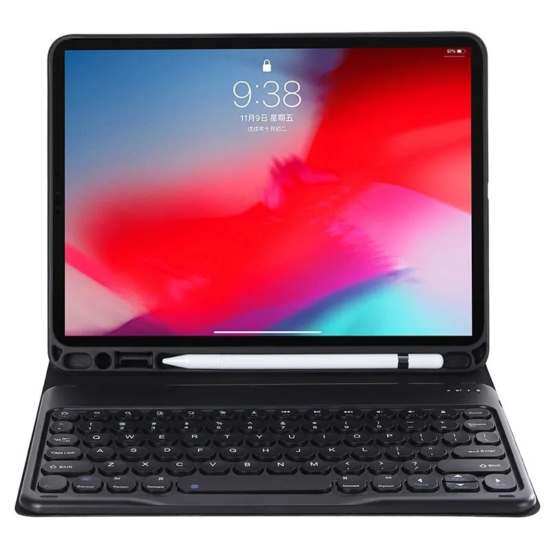 2021 Detachable Bluetooth Keyboard Leather Case For Ipad Pro 11 With Pen Slot & Stand