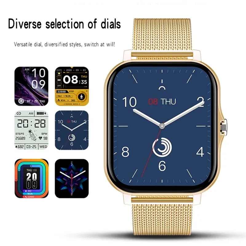 2021 New Women Smart watch Men 1.69&quot; Color Screen Full touch Fitness Tracker Men Call Smart Clock Ladies For Android IOS BOX