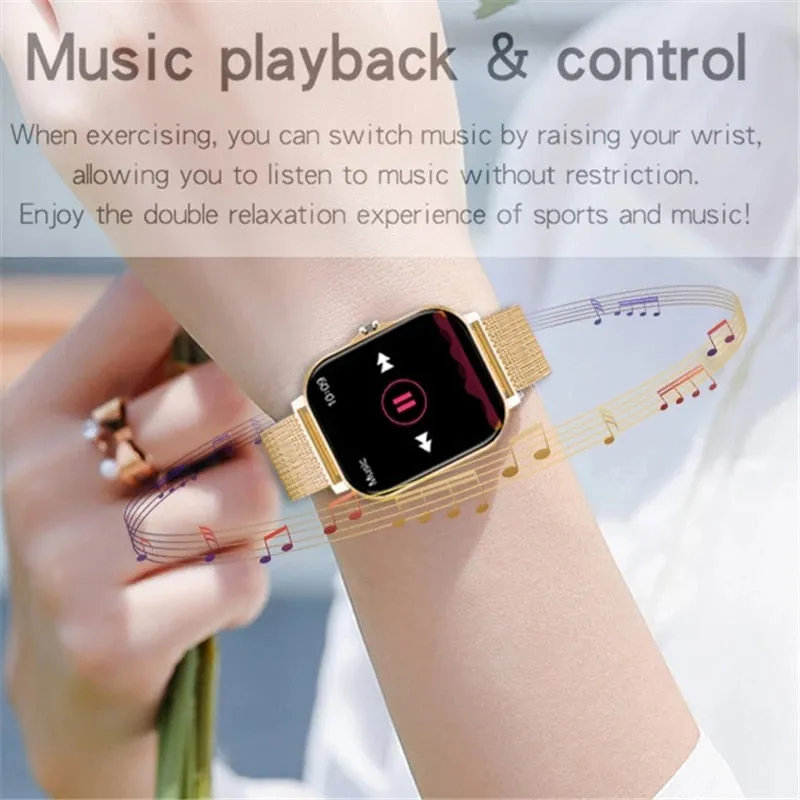 2021 New Women Smart watch Men 1.69&quot; Color Screen Full touch Fitness Tracker Men Call Smart Clock Ladies For Android IOS BOX