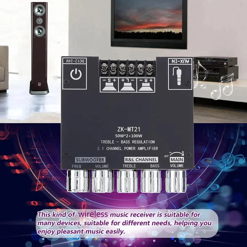 2.1 Channel Subwoofer Amplifier Board with Bluetooth