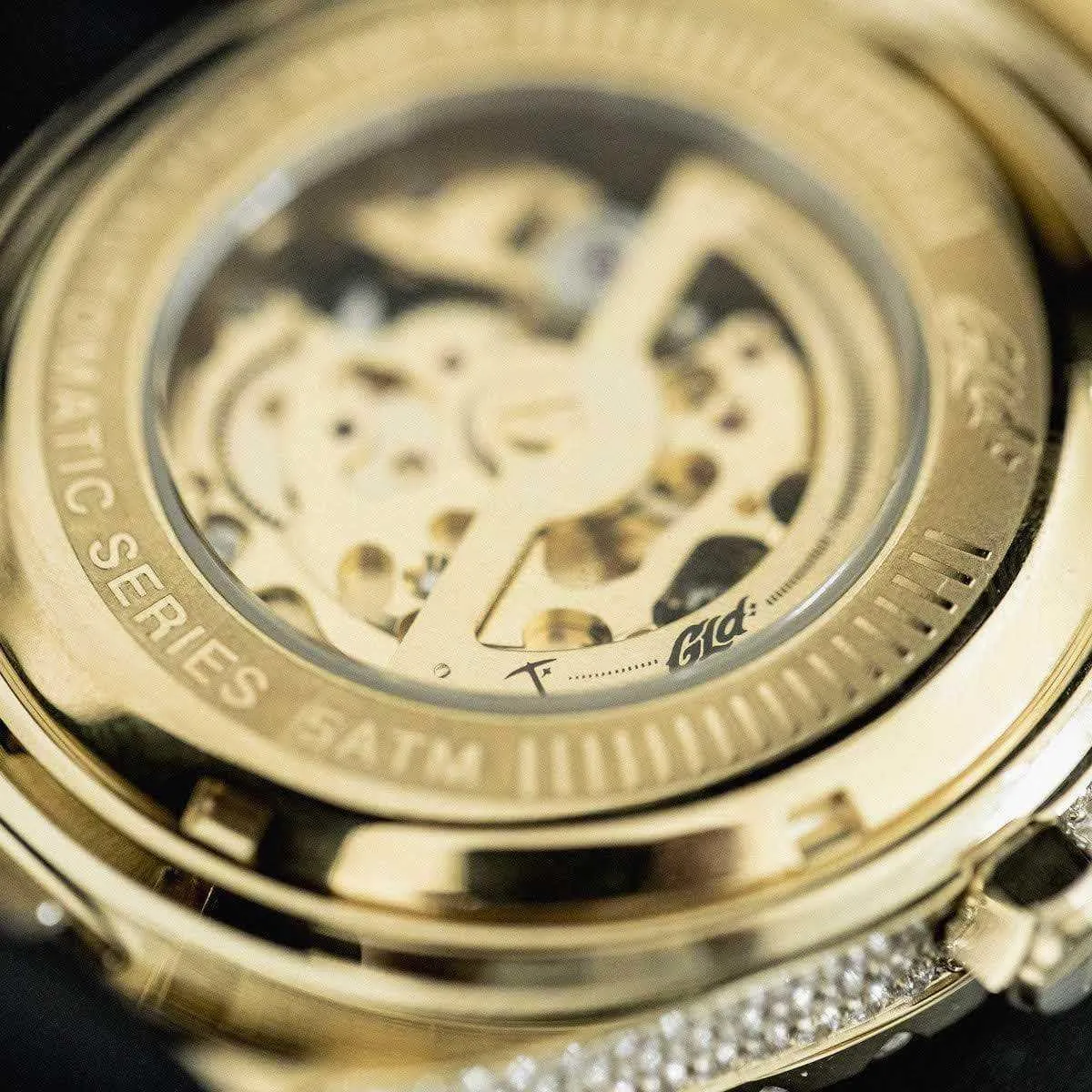 42MM Iced Alpha Era Luminous Skeleton Gold