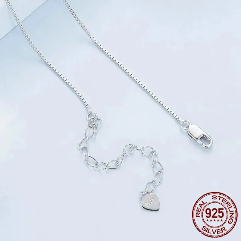 925 Sterling Silver Shining Zircon Pendant Necklace Double Layer Neck Chain for Women Engagement Wedding Fine Jewelry
