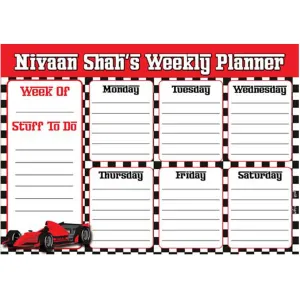 Activity Planner, Set of 50<br/>Racecar