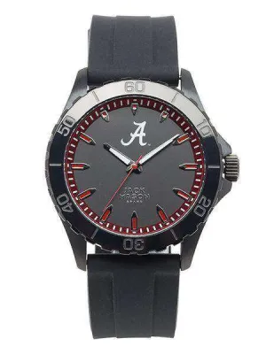 Alabama Crimson Tide Men's Blackout Silicone Strap Watch by Jack Mason