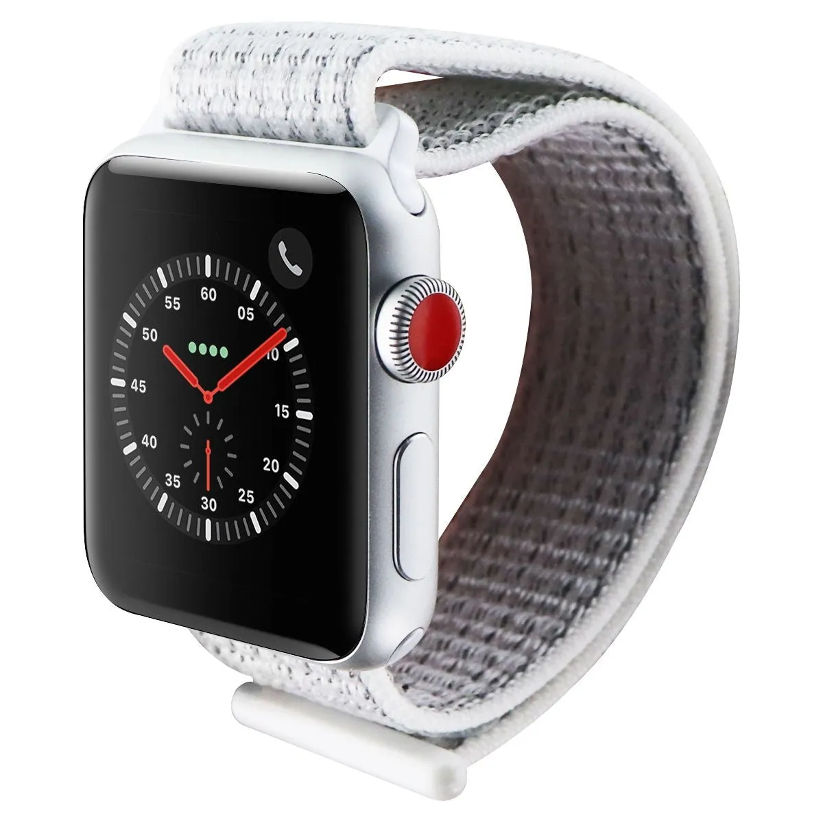 Apple Watch Nike  Series 3 (GPS   LTE) 38mm Silver Aluminum Case w/ White Loop