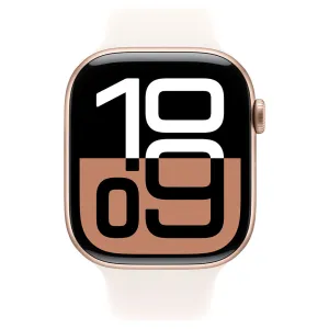 Apple Watch Series 10 GPS 46MM Rose Gold Aluminium Case with Light Blush Sport Band - M/L | MWWU3QA/A
