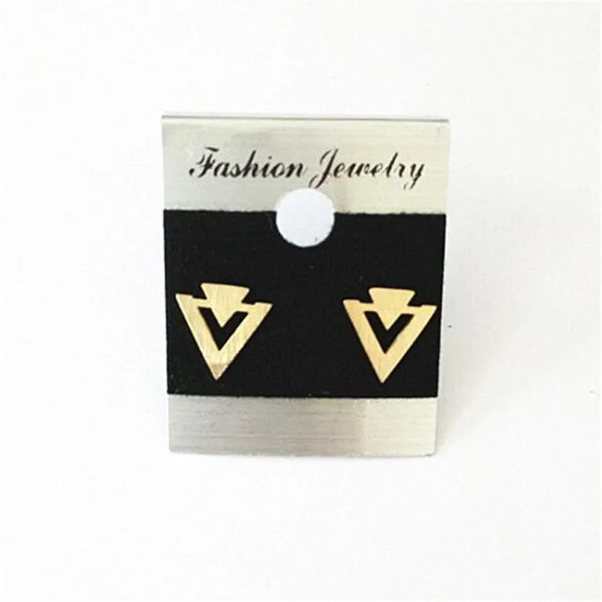 Arrow Double Triangle Ear Stud Earrings Bijuteria