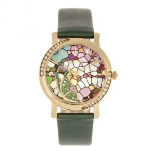 Bertha Vanessa Leather Band Watch - Green