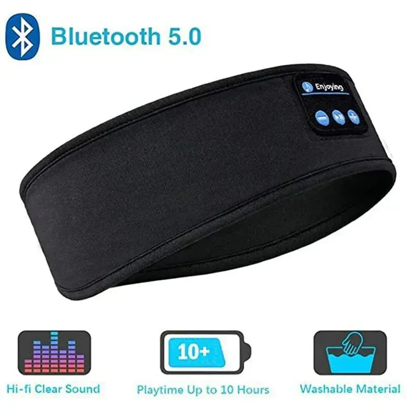 Bluetooth Sleep Headband  Wireless Headphones, Built-In Speakers, Comfortable Fabric, 10-Hour Battery Life