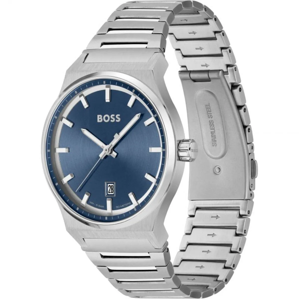 BOSS Candor 41mm Stainless Steel Blue Quartz Men's Watch