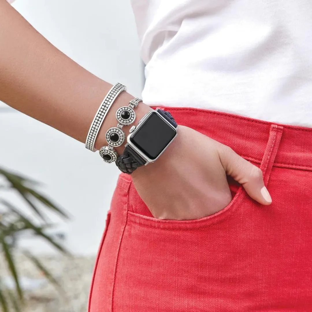 Brighton Sutton Braided Apple Watch Band - Black