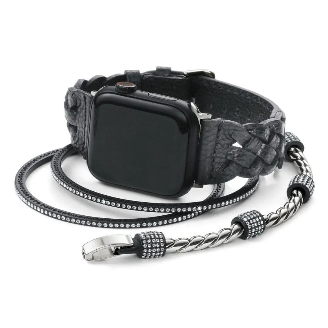 Brighton Sutton Braided Apple Watch Band - Black