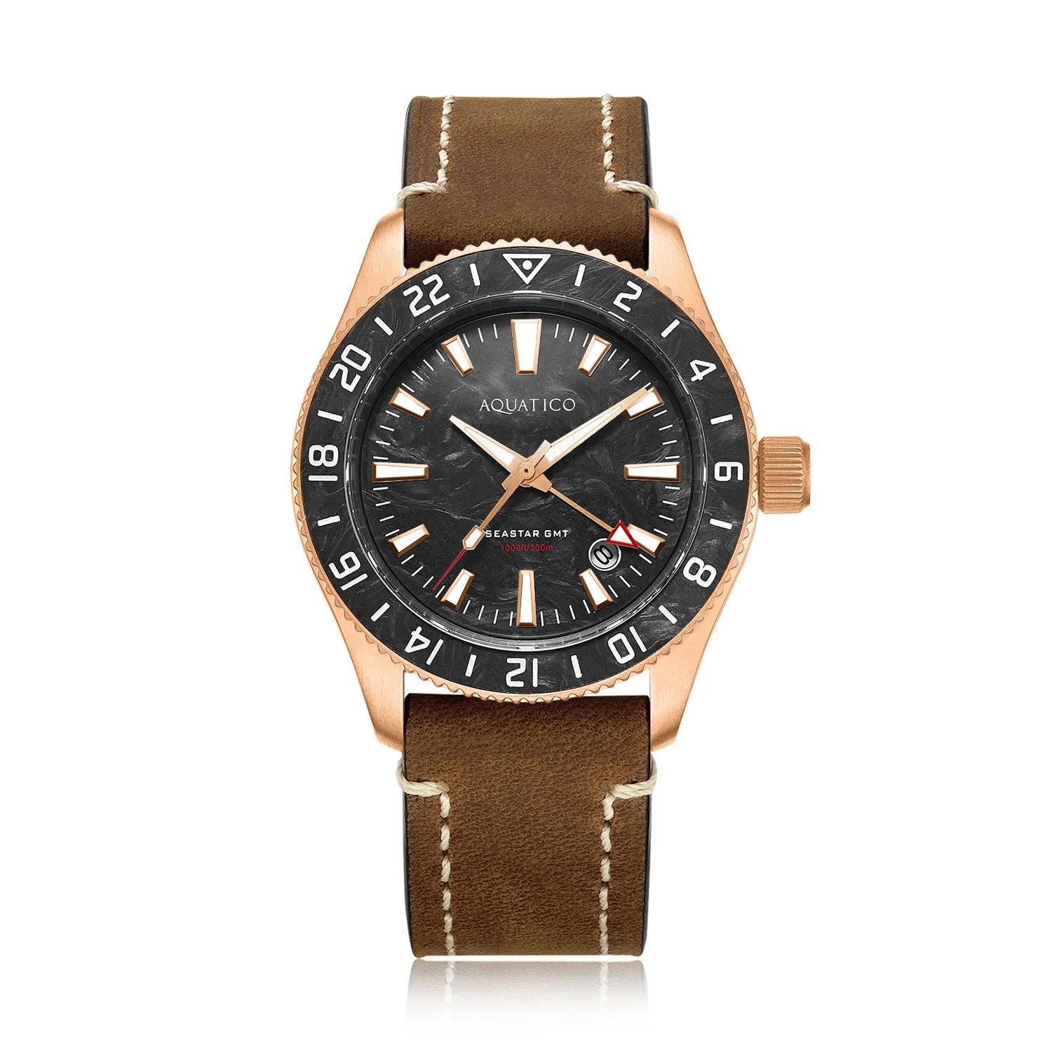 Bronze Sea Star GMT Black Carbon Figber Dial and Bezel Inlay
