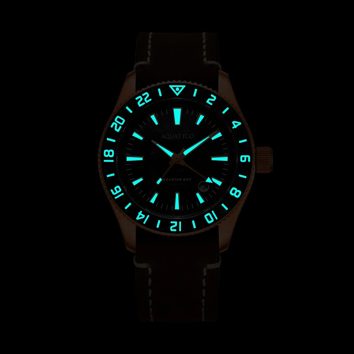 Bronze Sea Star GMT Black Carbon Figber Dial and Bezel Inlay