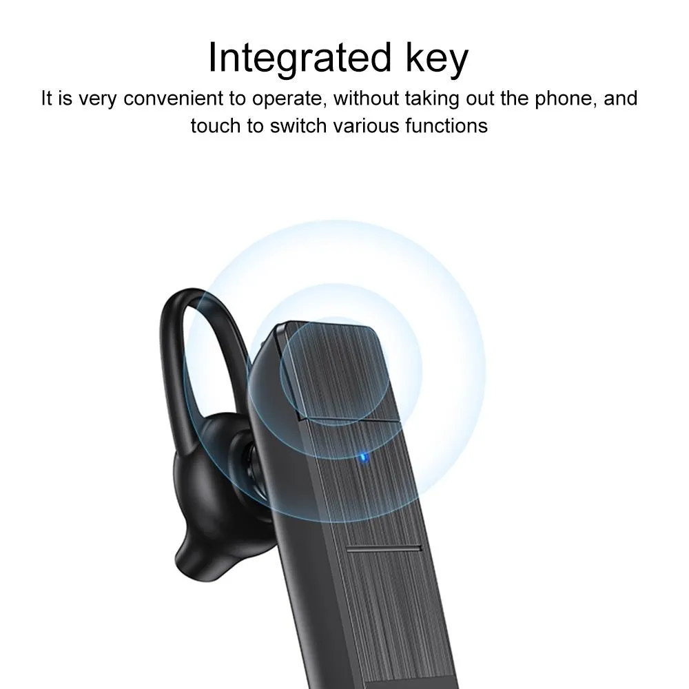 Bt2 Brushed Single Ear Wireless Bluetooth Headphones Black