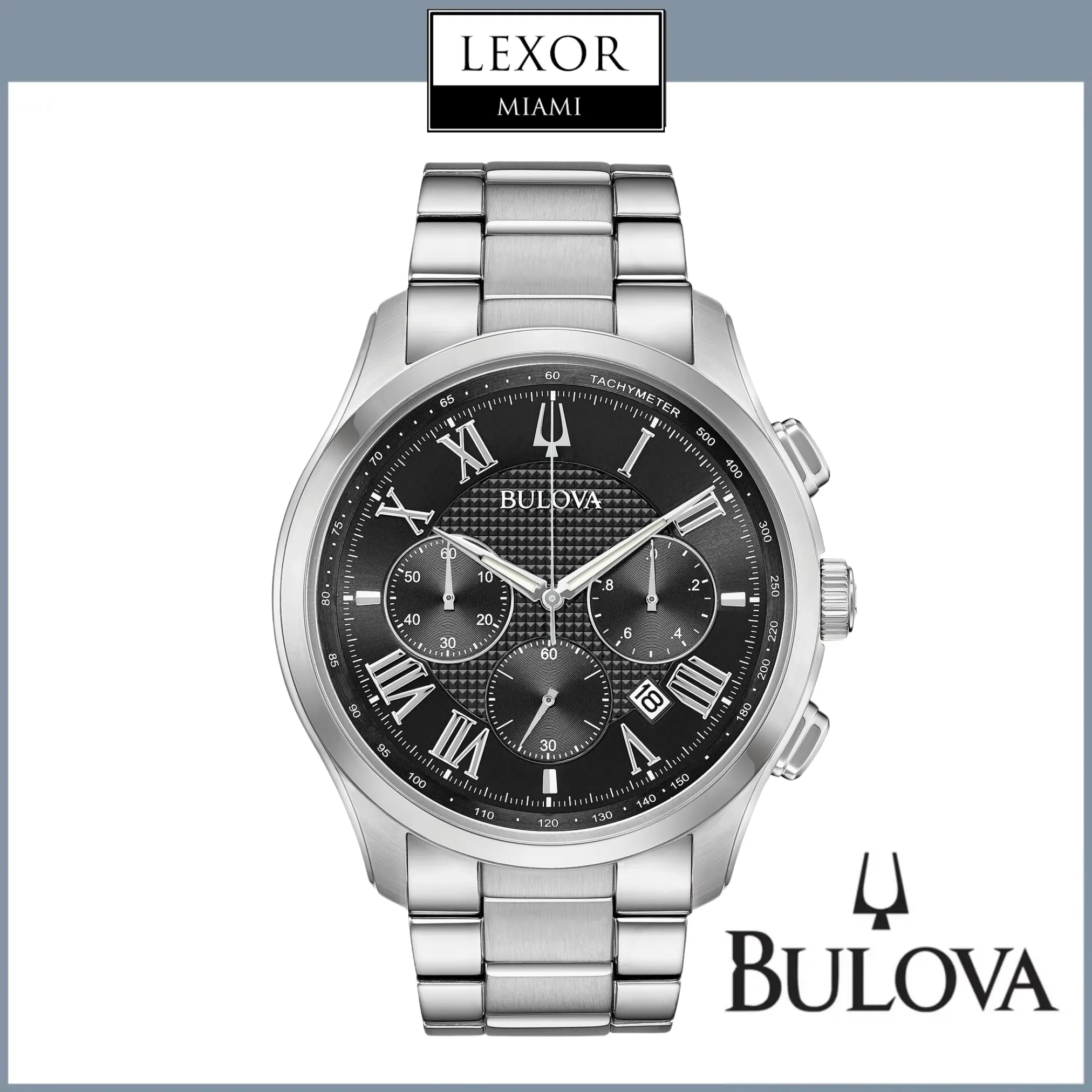 Bulova 96B288 Wilton Steel Strap Men Watches