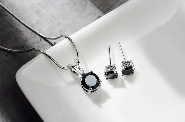 CARSINEL CZ Necklace Earring Jewelry Sets Wholesale Silver color Snake Chain Necklace Stud Earring Wedding Bridal Engagement
