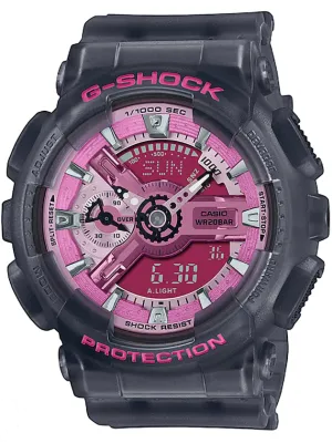 Casio G-Shock S-SERIES Womens Gray Semi-transparent case Watch GMAS110NP-8A