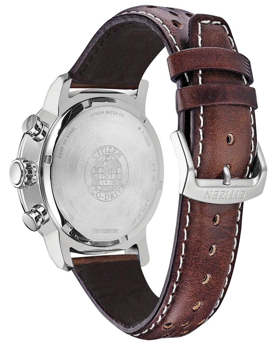 Citizen CA0648-09L Brycen Eco-Drive Brown Leather Strap Men Watches