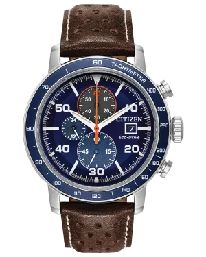 Citizen CA0648-09L Brycen Eco-Drive Brown Leather Strap Men Watches