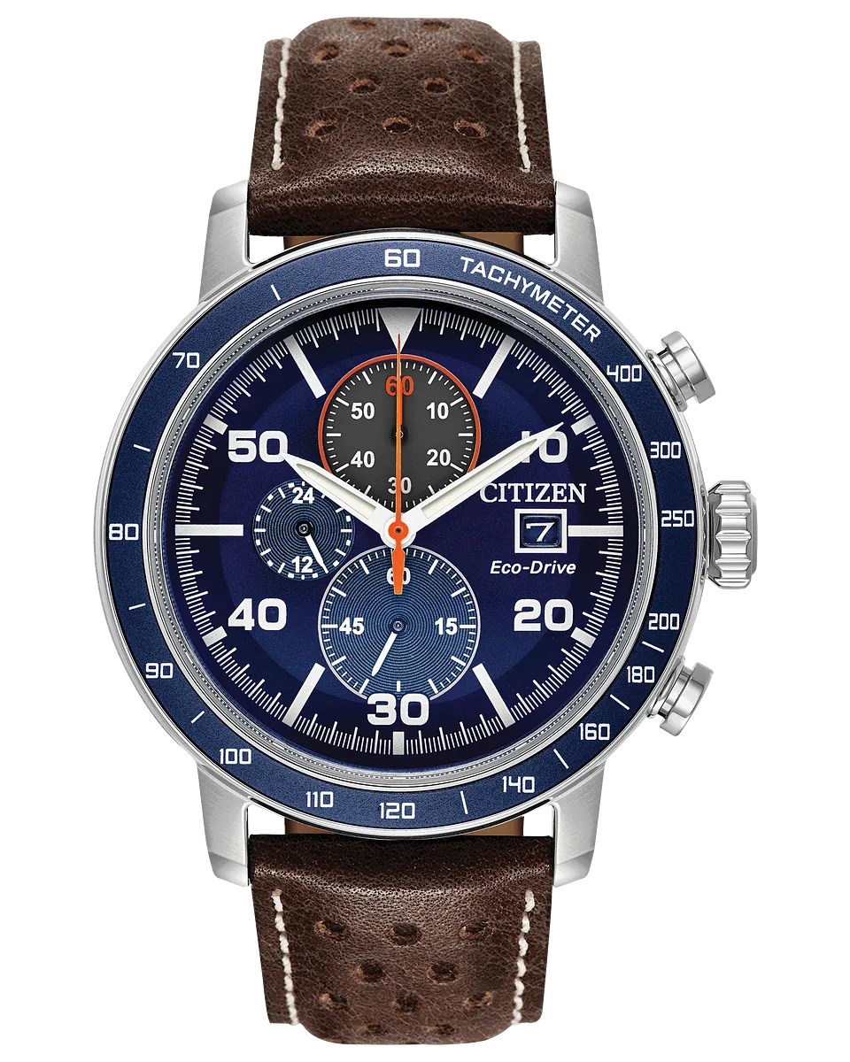 Citizen CA0648-09L Brycen Eco-Drive Brown Leather Strap Men Watches