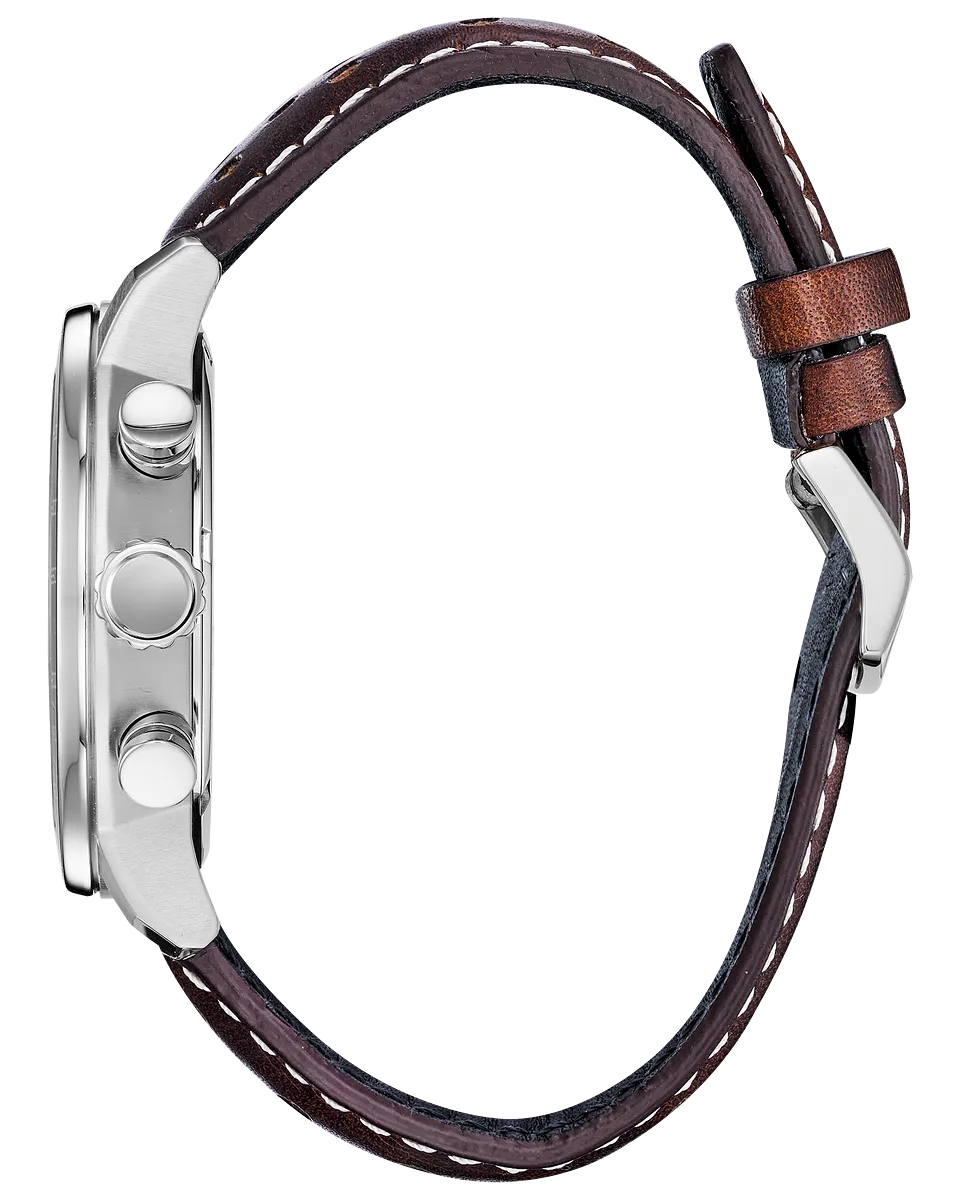 Citizen CA0648-09L Brycen Eco-Drive Brown Leather Strap Men Watches