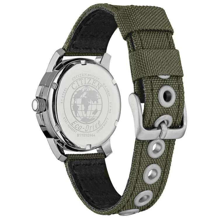 CITIZEN Eco-Drive Weekender Garrison Mens Stainless Steel