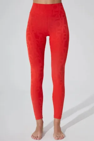 Classic Dese Fleur Legging 3D - Haute Red