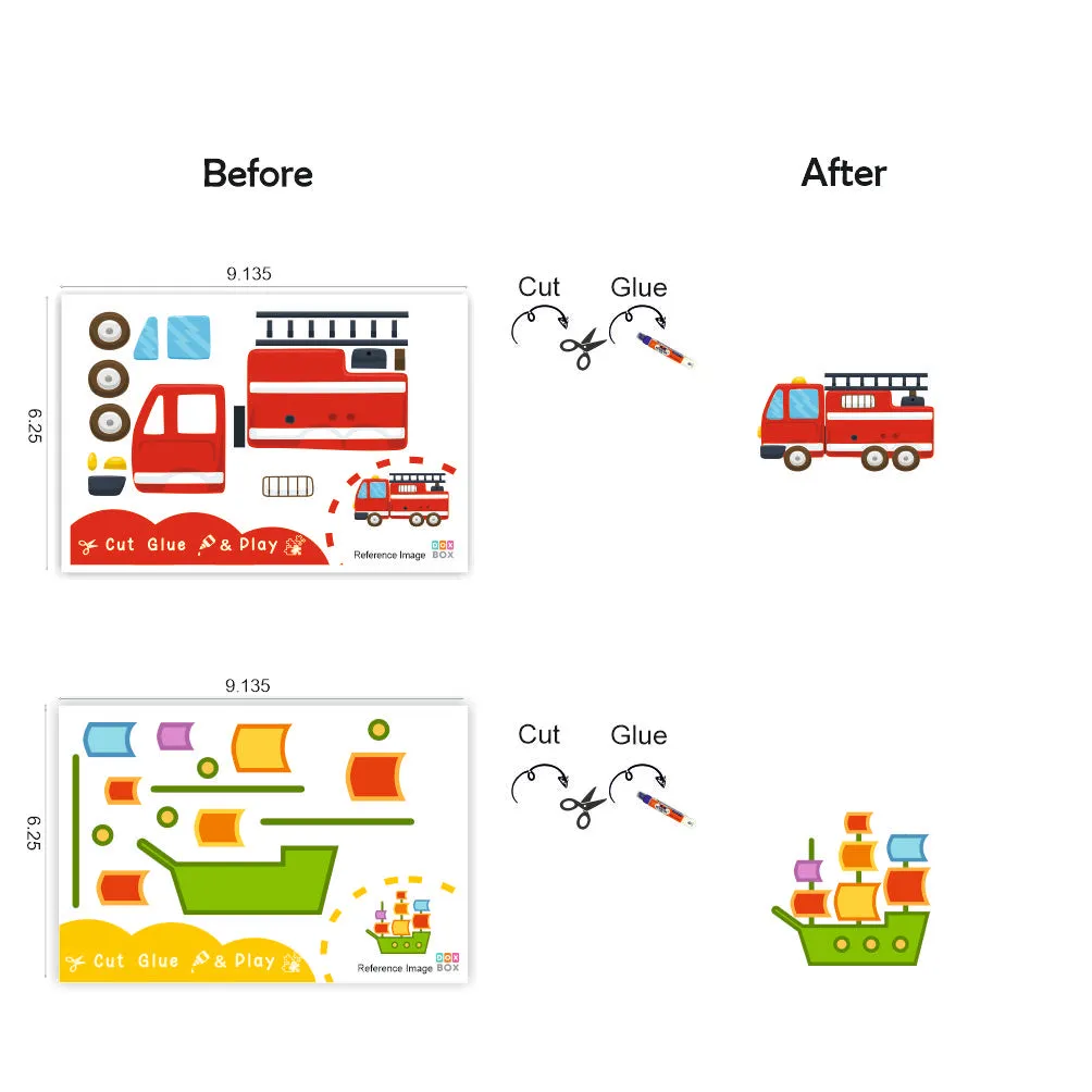 Cut & Glue Activity -Vehicles