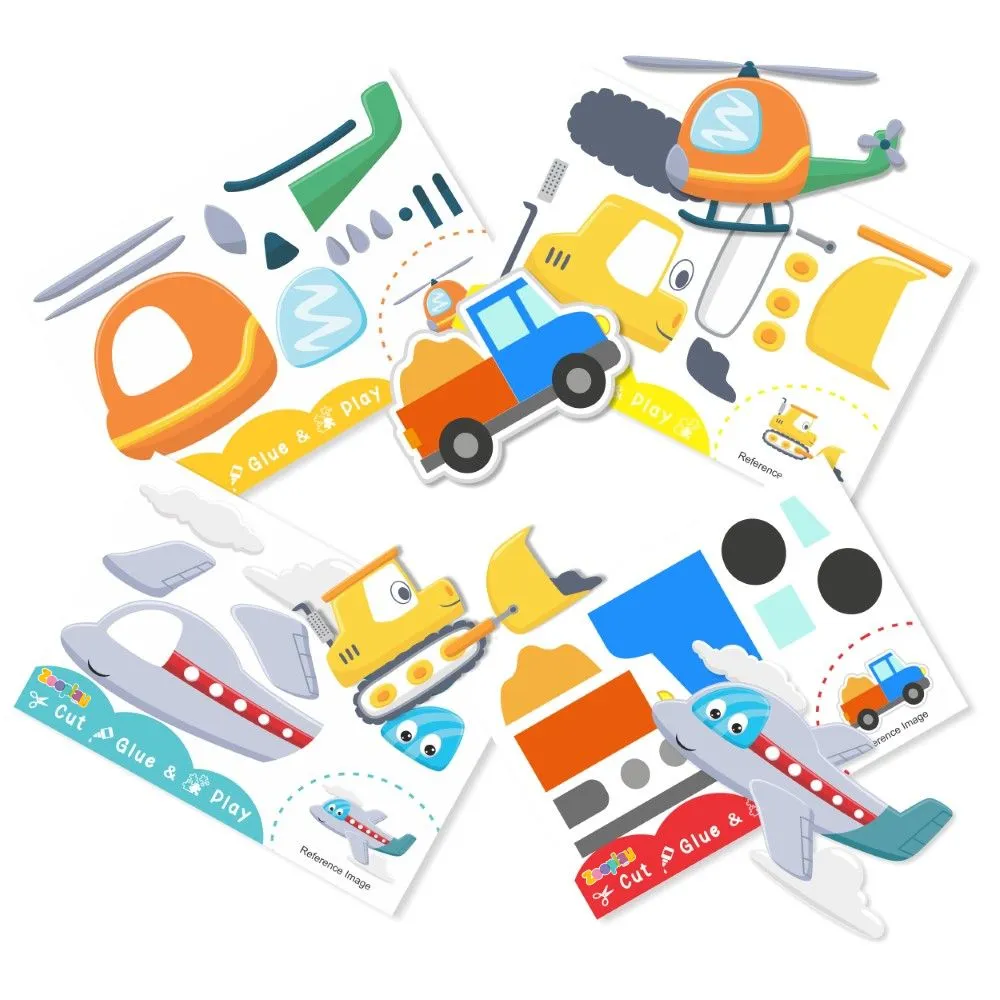 Cut & Glue Activity -Vehicles