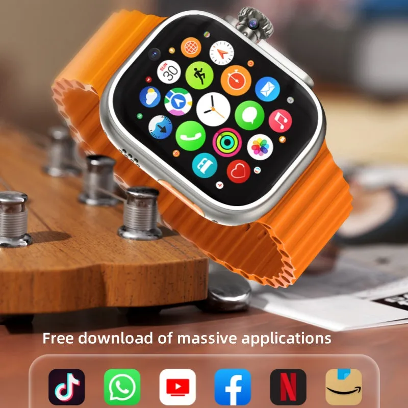DaTeoy S9 Ultra 2 Android Smartwatch- 2 32GB, Titanium alloy case with Camera, 4G Network, AMOLED Screen, Pressure, Altitude, Compass