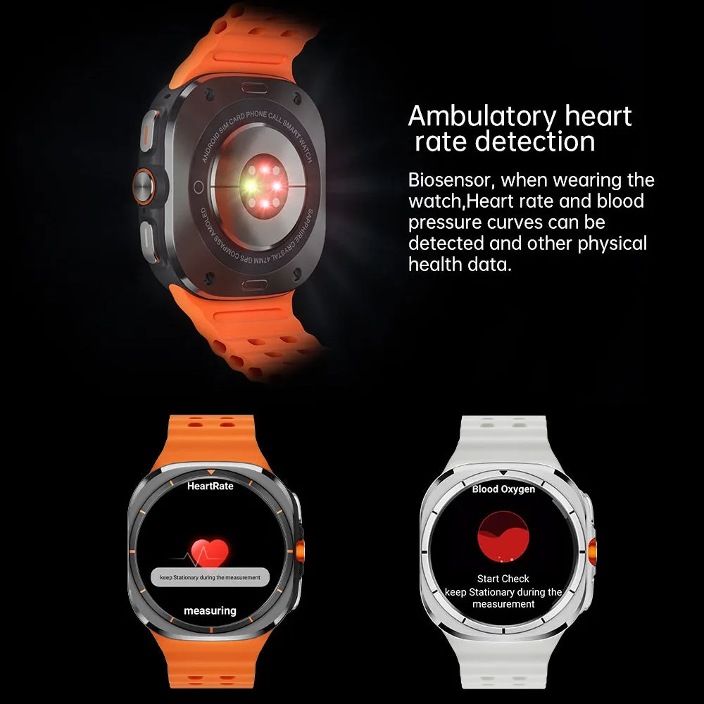 DaTeoy U8 Ultra Android Smart Watch- Bluetooth & Android Dual System| 4G LTE Rotating Camera| 1.6 inch AMOLED Screen 3 32 GB