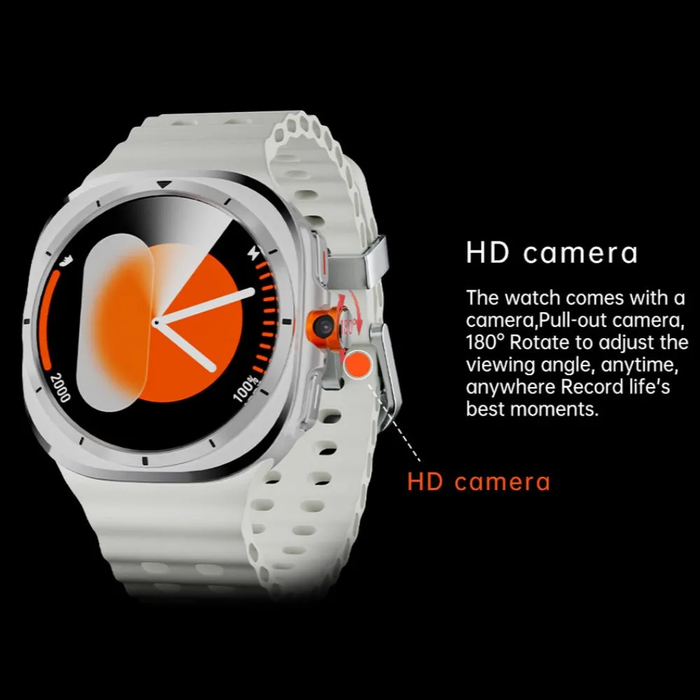 DaTeoy U8 Ultra Android Smart Watch- Bluetooth & Android Dual System| 4G LTE Rotating Camera| 1.6 inch AMOLED Screen 3 32 GB