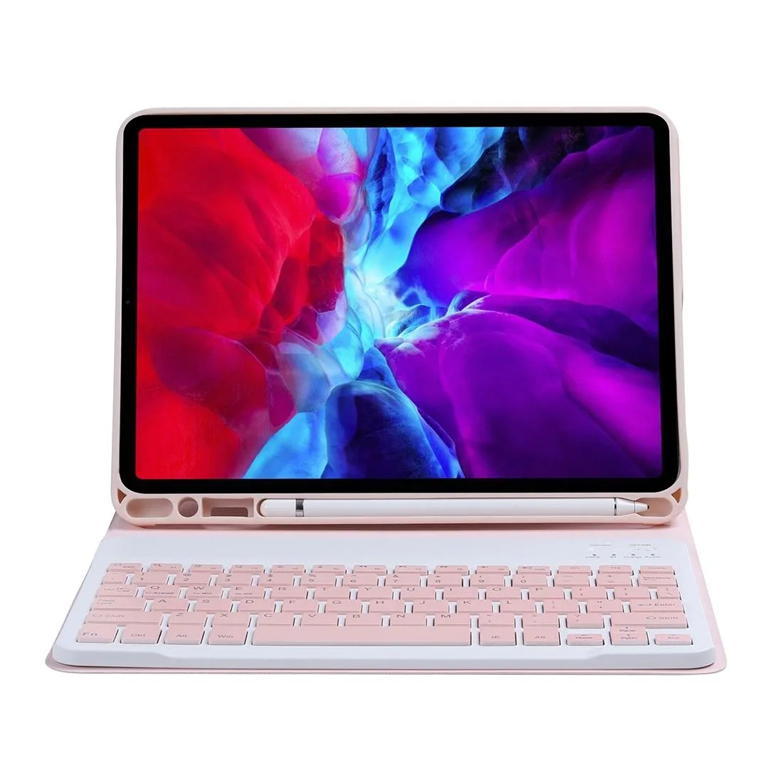 Detachable Bluetooth Keyboard Tablet Case With Stand & Pen Slot - Candy Colour