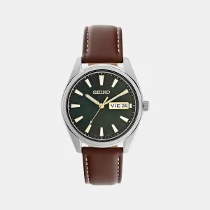 Dress Men's Green Analog Leather Watch SUR449P1