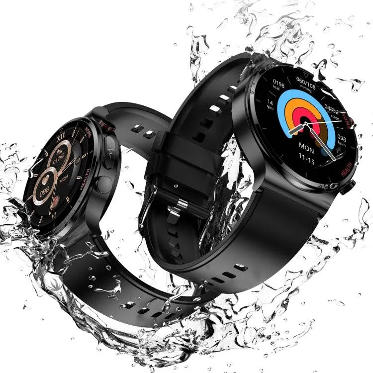E300 Smart Health Watch with 1.32-Inch Touch Screen, Leather Strap, and Advanced Health Monitoring Features