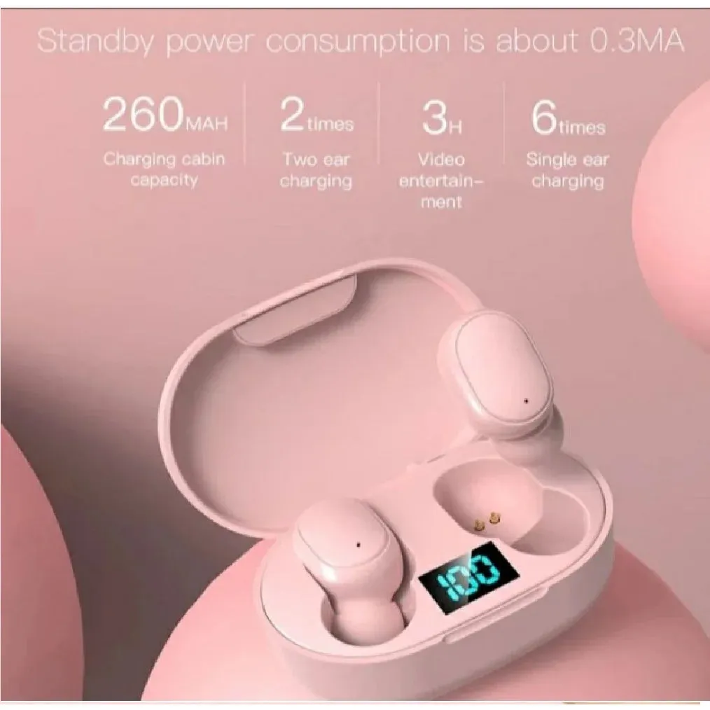 E6S Wireless Bluetooth 5.0 Earbuds - Macaron
