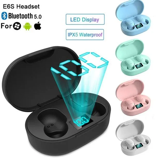 E6S Wireless Bluetooth 5.0 Earbuds - Macaron