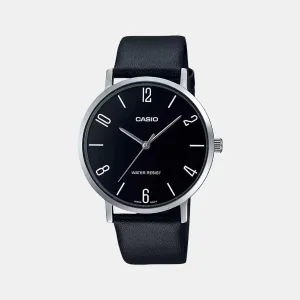 Enticer Men's Analog Leather Watch A1821 - MTP-VT01L-1B2UDF
