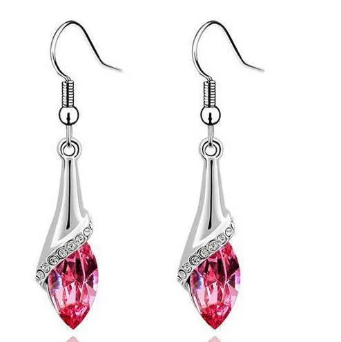Fashion Water Drop Plated Silver dangle long Earrings for Women Earrings for Women Jewellery