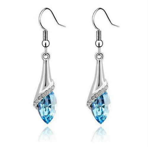 Fashion Water Drop Plated Silver dangle long Earrings for Women Earrings for Women Jewellery