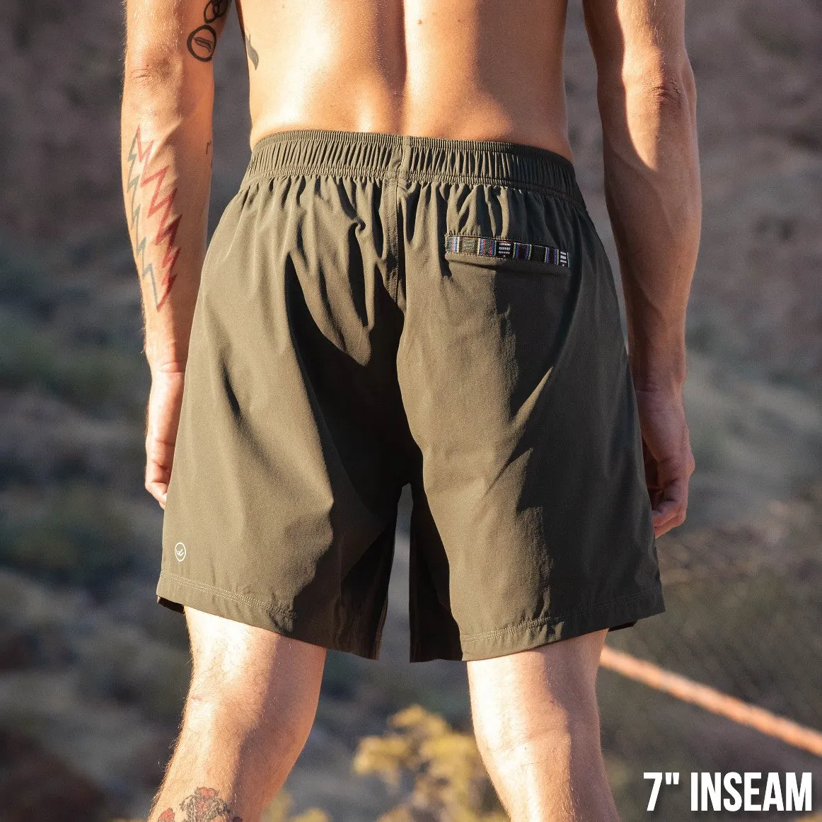 Flow Short (Athletic) - Olive 5.5" & 7" - Linerless